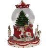 Clayre & Eef 65766 Boule à neige avec musique Arbre de Noël Ø14x19 cm