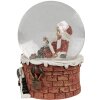 Clayre & Eef 65769 Boule de neige Père Noël avec musique Ø 10x15 cm