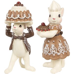 Clayre & Eef 6PR3904GG Décoration Souris avec...