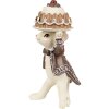 Clayre & Eef 6PR3904GG Décoration Souris avec gâteau Set 2 5x5x11 5x5x10 cm