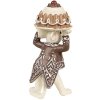 Clayre & Eef 6PR3904GG Décoration Souris avec gâteau Set 2 5x5x11 5x5x10 cm