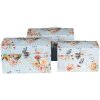 Clayre & Eef 66008 Décoration Coffret 3 pièces bleu fleurs papillons