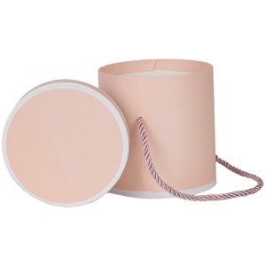 Clayre & Eef 66009P Boîte cadeau Rose Ronde Ø 12x12 cm Carton