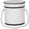 Clayre & Eef 66009W Boîte cadeau Blanc Rond Ø 12x12 cm Carton avec poignée