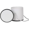 Clayre & Eef 66009W Boîte cadeau Blanc Rond Ø 12x12 cm Carton avec poignée