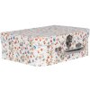 Clayre & Eef 66012 Set de 3 valises décoratives Blanc Floral 30x22x9 à 20x17x8 cm