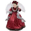 Clayre & Eef 50776 Décoration Ange de Noël Rouge Beige 50x30x65 cm