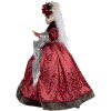 Clayre & Eef 50776 Décoration Ange de Noël Rouge Beige 50x30x65 cm