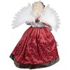 Clayre & Eef 50776 Décoration Ange de Noël Rouge Beige 50x30x65 cm