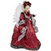 Clayre & Eef 50776 Décoration Ange de Noël Rouge Beige 50x30x65 cm