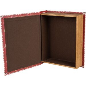 Clayre & Eef 65755 Lot de 3 boîtes de rangement rouge-blanc 27x22x7 cm
