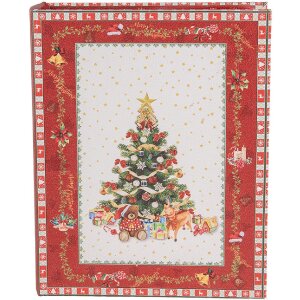 Clayre & Eef 65755 Lot de 3 boîtes de rangement rouge-blanc 27x22x7 cm