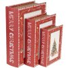 Clayre & Eef 65755 Lot de 3 boîtes de rangement rouge-blanc 27x22x7 cm