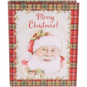 Clayre & Eef 65756 Boîte de rangement Set Rouge Blanc 3 tailles Noël MDF