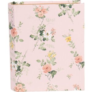 Clayre & Eef 66013P Boîte en forme de livre rose floral 17x14x5 cm