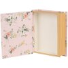 Clayre & Eef 66013P Boîte en forme de livre rose floral 17x14x5 cm