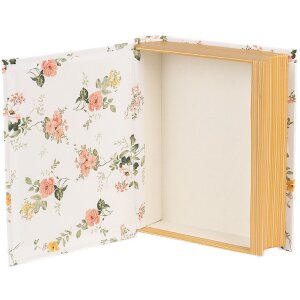 Clayre & Eef 66013W Boîte en forme de livre Blanc 17x14x5 cm Style romantique