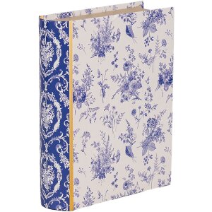 Clayre & Eef 66014 Boîte forme livre Blanc Bleu...