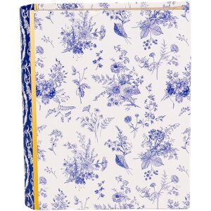 Clayre & Eef 66014 Boîte forme livre Blanc Bleu 17x14x5 cm Rétro Vintage