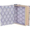 Clayre & Eef 66016 Boîte forme livre Blanc Bleu 17x14x5 cm Rétro Vintage