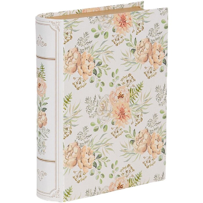 Clayre & Eef 66017 Boîte forme livre blanc vert 17x14x5 cm
