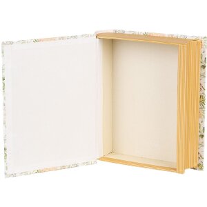 Clayre & Eef 66017 Boîte forme livre blanc vert 17x14x5 cm