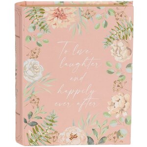Clayre & Eef 66018 Boîte forme livre rose fleurs 17x14x5 cm
