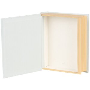 Clayre & Eef 66019 Boîte forme livre bleu rose 17x14x5 cm Romantique