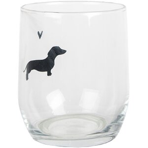 Clayre & Eef PWSGL0004 Verre à boire Transparent Ø 8x9 cm 300 ml Style campagne