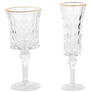 Clayre & Eef 6GL5011 Flûte à champagne Ø 6x20 cm / 100 ml