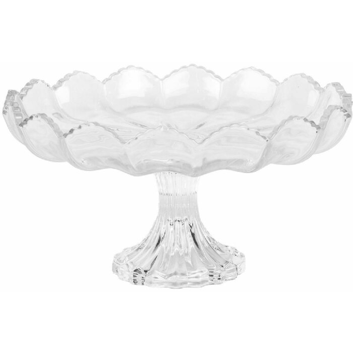 Clayre & Eef 6GL5013 Coupe sur pied Verre Transparent Ø 23x12 cm