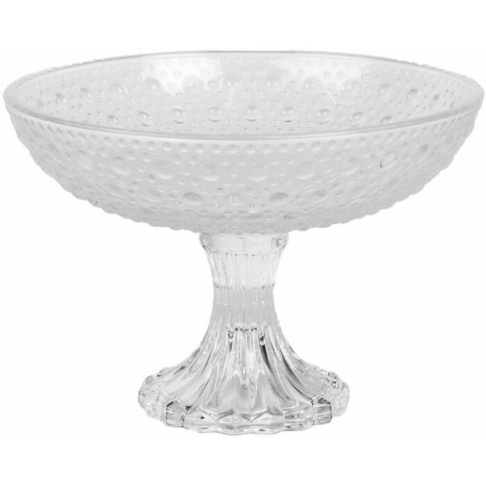 Clayre & Eef 6GL5014 Coupe sur pied Ø 20 cm x 14 cm Verre transparent