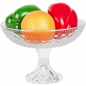 Clayre & Eef 6GL5014 Coupe sur pied Ø 20 cm x 14 cm Verre transparent