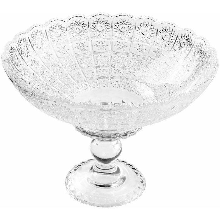 Clayre & Eef 6GL5016 Coupe sur pied Transparent Ø 32x21 cm Verre