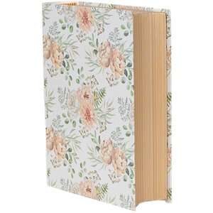 Clayre & Eef 66021 Boîte en forme de livre, lot de 3, blanc vert, style campagnard