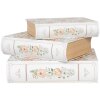 Clayre & Eef 66021 Boîte en forme de livre, lot de 3, blanc vert, style campagnard