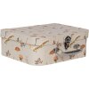 Clayre & Eef 66022 Set de 3 valises de décoration Beige floral 30/25/20 cm