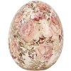 Clayre & Eef 6CE1920M Décoration Oeuf Céramique Beige Rose Ø 10x12 cm