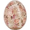 Clayre & Eef 6CE1920M Décoration Oeuf Céramique Beige Rose Ø 10x12 cm