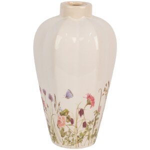 Clayre & Eef Vase Beige Rose Céramique style...