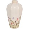 Clayre & Eef Vase Beige Rose Céramique style campagnard Ø 17x30 cm