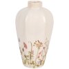 Clayre & Eef Vase Beige Rose Céramique style campagnard Ø 17x30 cm