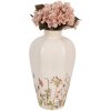 Clayre & Eef Vase Beige Rose Céramique style campagnard Ø 17x30 cm