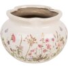Clayre & Eef 6CE1944L Pot de fleurs Beige Rose Ø 23x16 cm Céramique style rustique