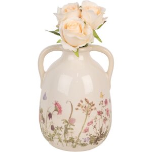 Clayre & Eef 6CE1947L Vase Beige Rose Ø 16x22 cm Céramique style rustique