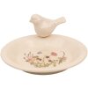 Clayre & Eef 6CE1948M Gamelle oiseau Céramique Beige Rose Ø 21x10 cm