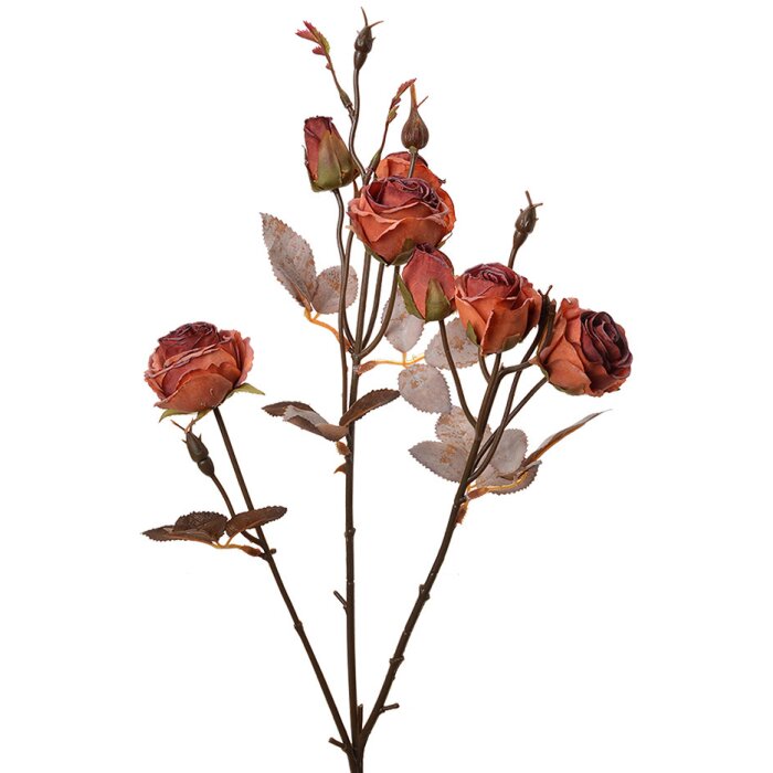 Clayre & Eef 6PL0330P Branche décorative avec fleurs orange 16x9x73 cm