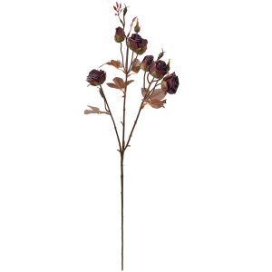 Clayre & Eef 6PL0330R Décoration Branche avec fleurs Rouge Rustique 16x9x73 cm