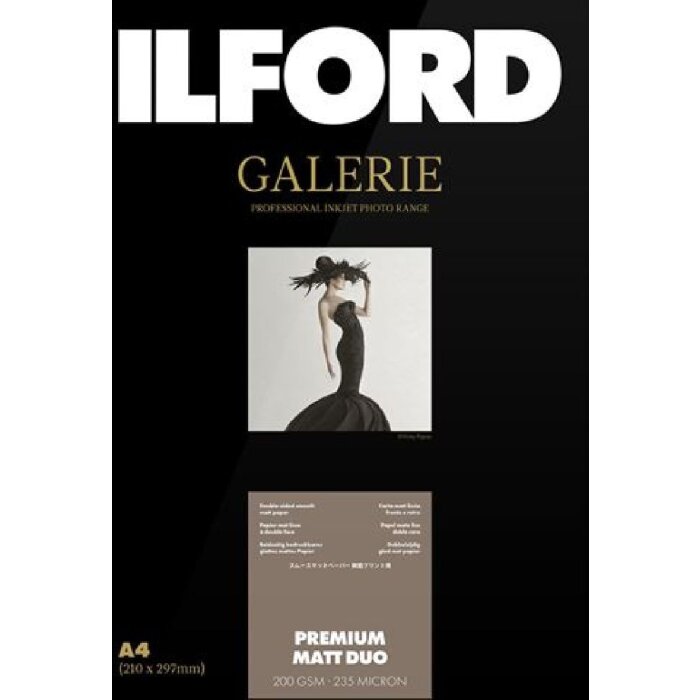 Ilford Galerie Premium Matt Duo 200g A4 50 feuilles papier jet dencre