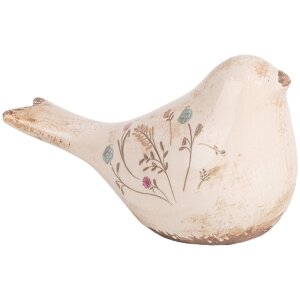 Clayre & Eef 6CE1952M Décoration Oiseau Beige Rose 22x9x12 cm